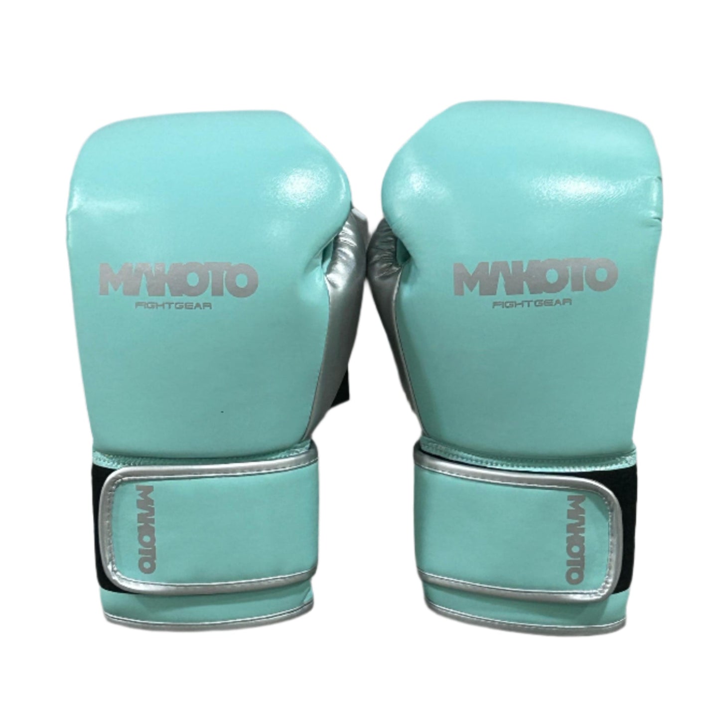 Guantes de Boxeo Makoto Basic - Turquesa/Plata - 100% Poliuretano
