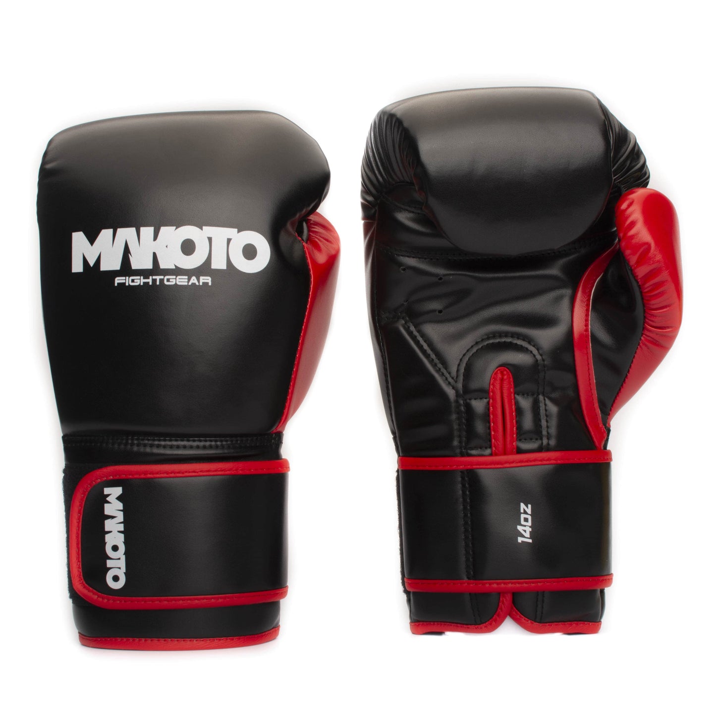 Guantes de Boxeo Makoto Basic - Negro/Rojo- 100% Poliuretano