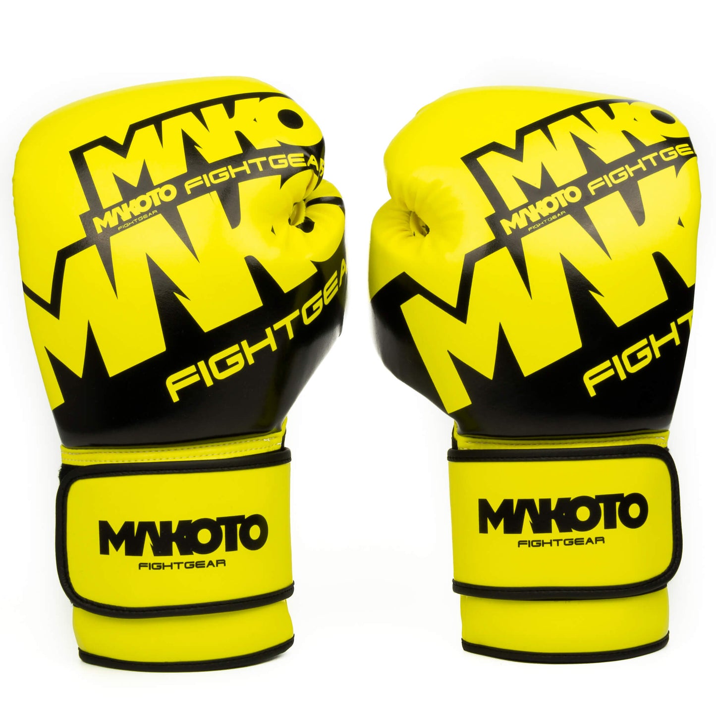Guantes de Boxeo Makoto M1 - Amarillo - 100% Poliuretano