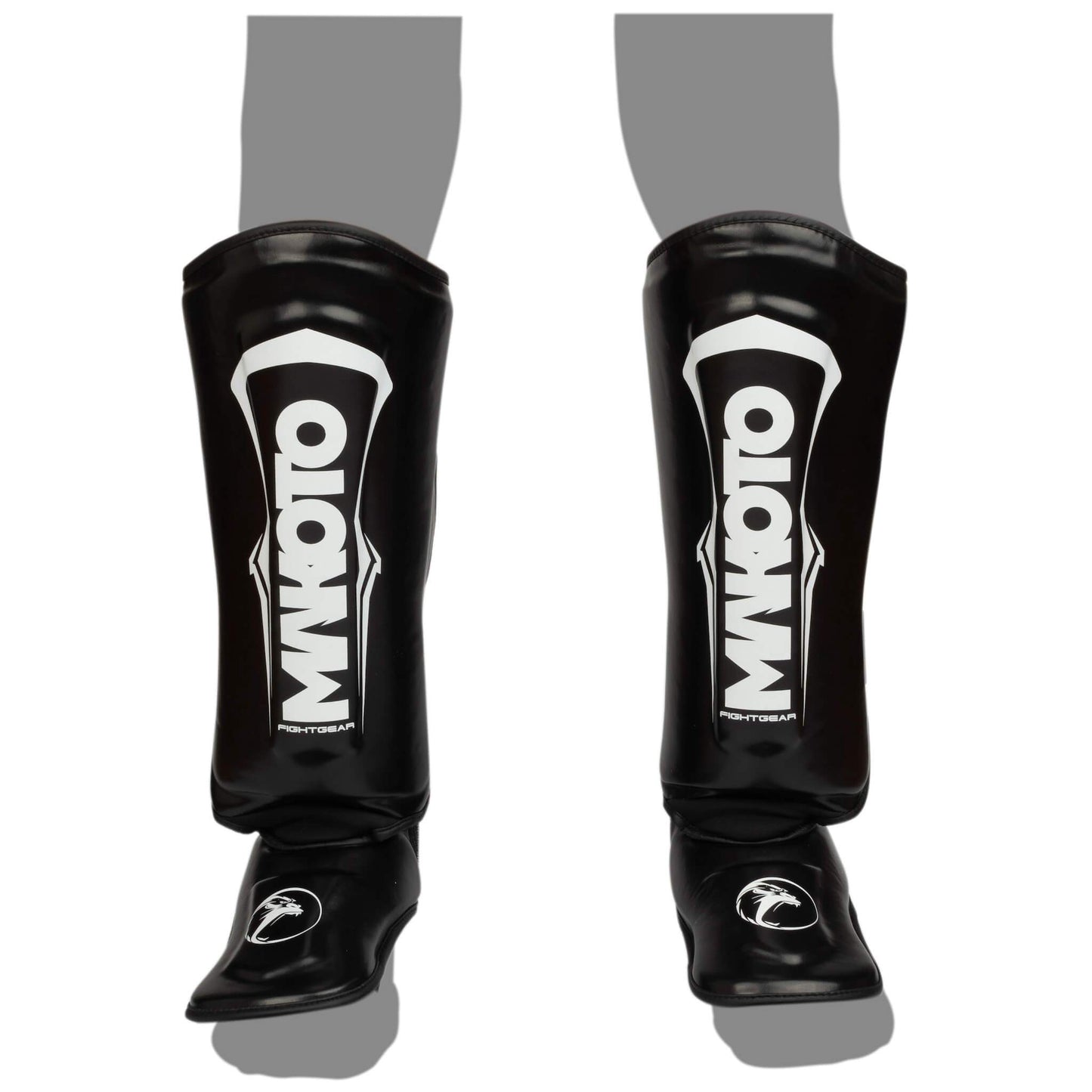 Canilleras de Muay Thai Makoto M1 Negro - 100% Poliuretano