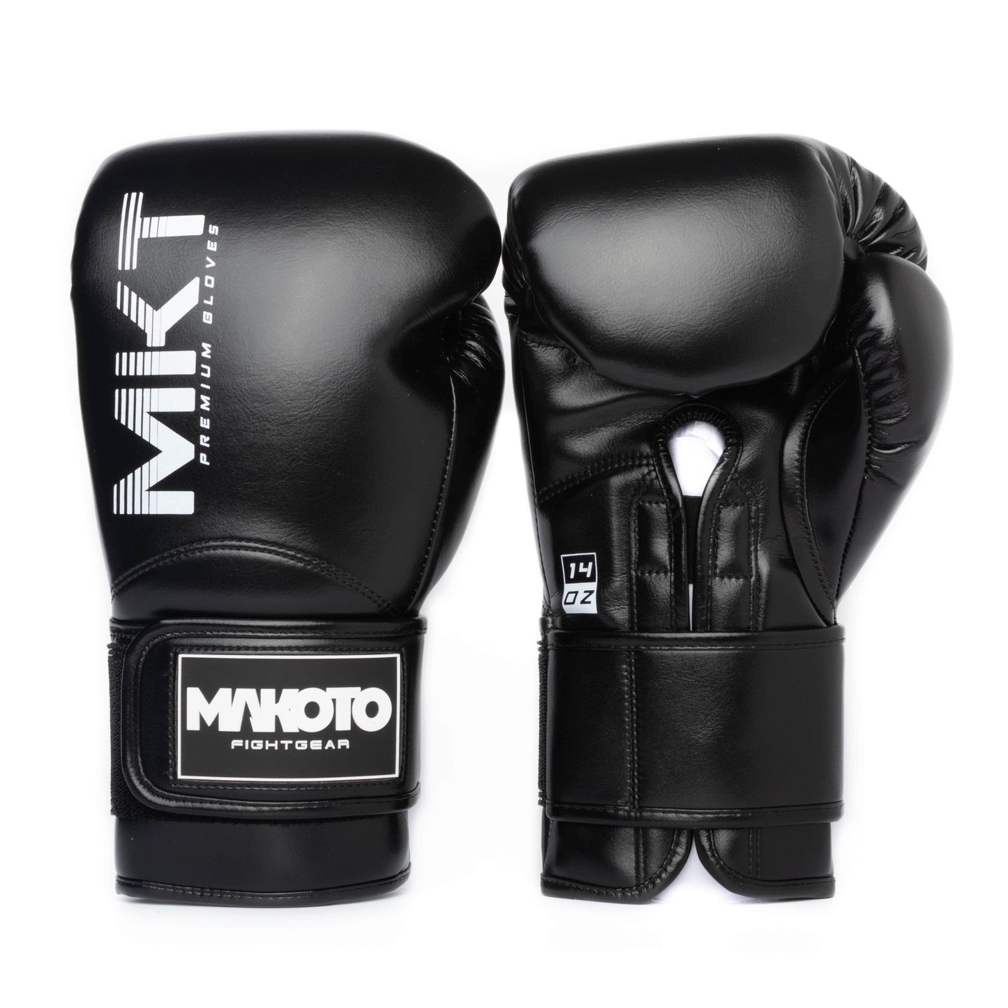 Guantes de Boxeo Makoto Pro-Negro - 100% Microfibra Premium
