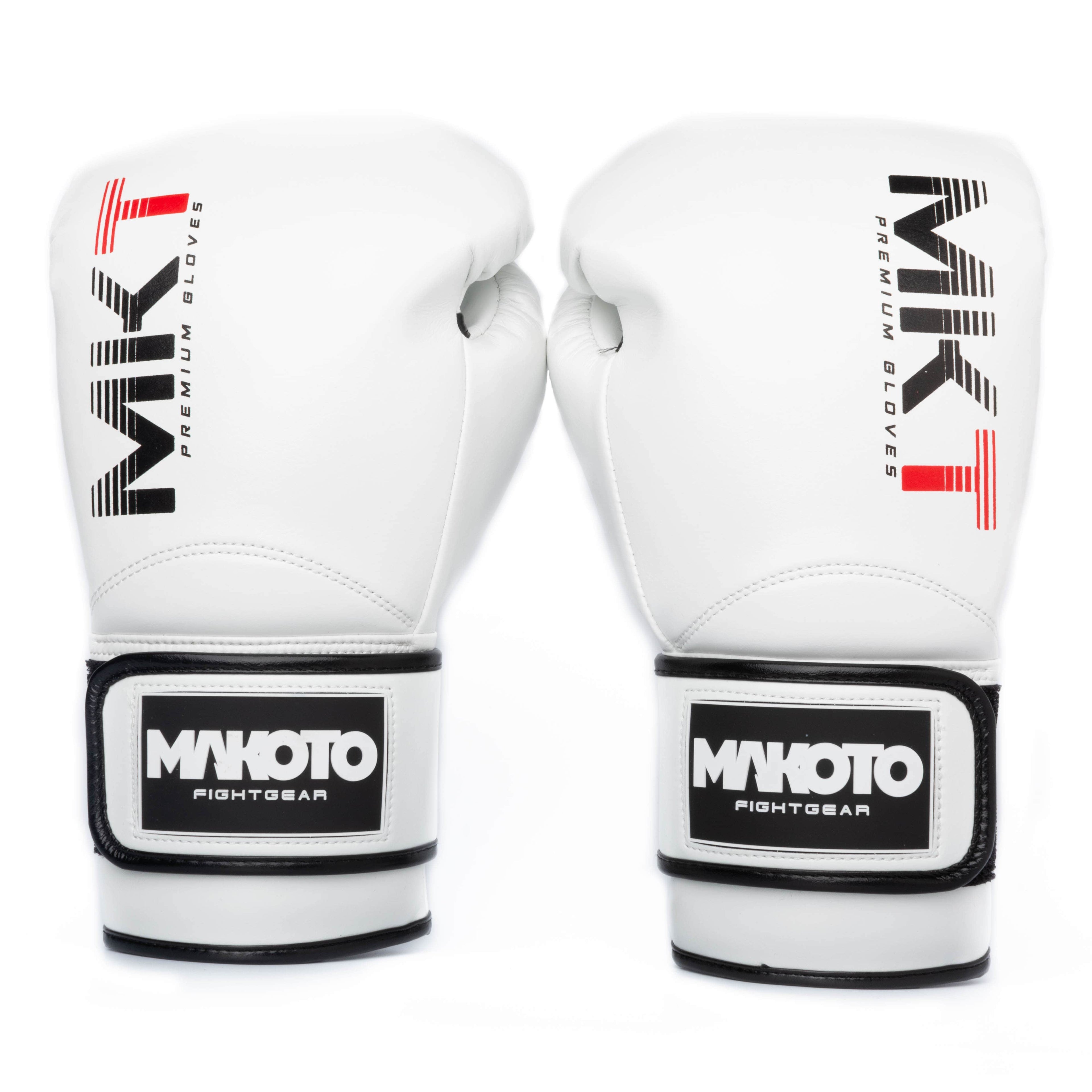 Guantes de Boxeo Makoto Pro-Blanco - 100% Microfibra Premium