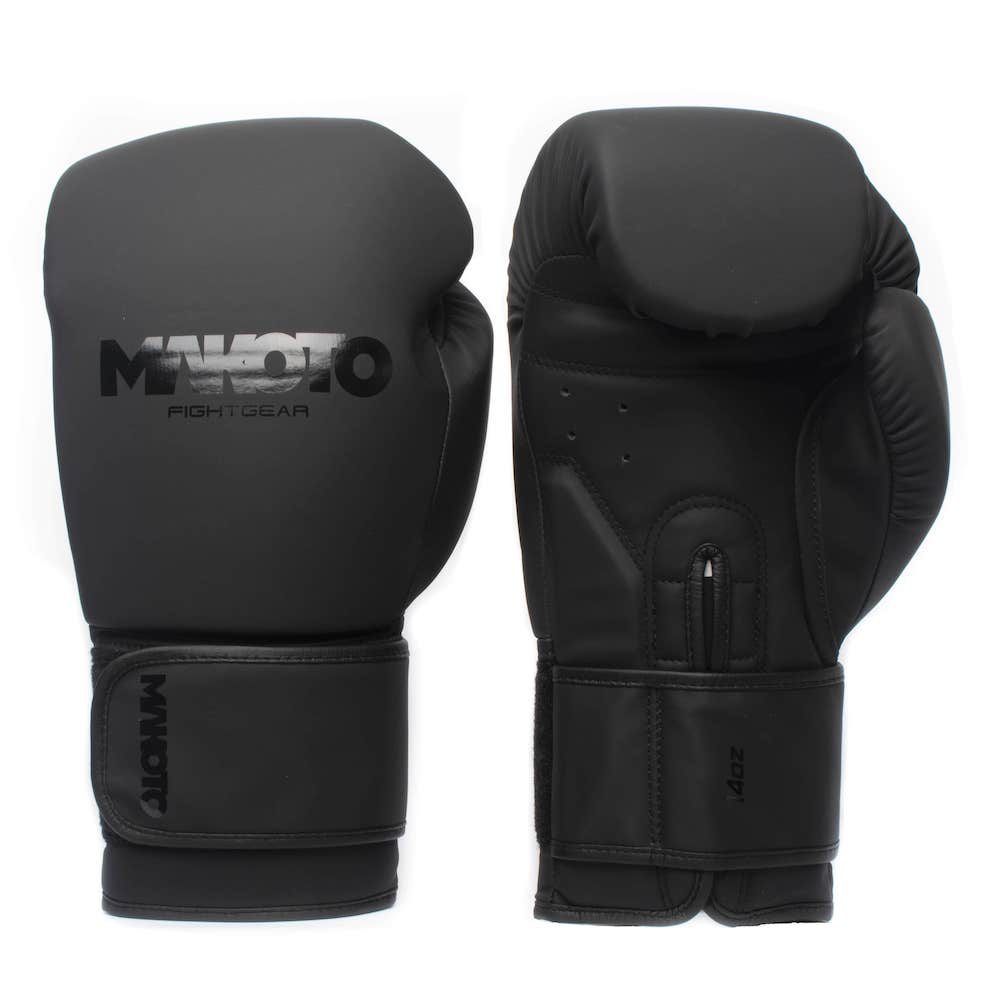 Guantes de Boxeo Makoto Basic Mate Negro - 100% Poliuretano