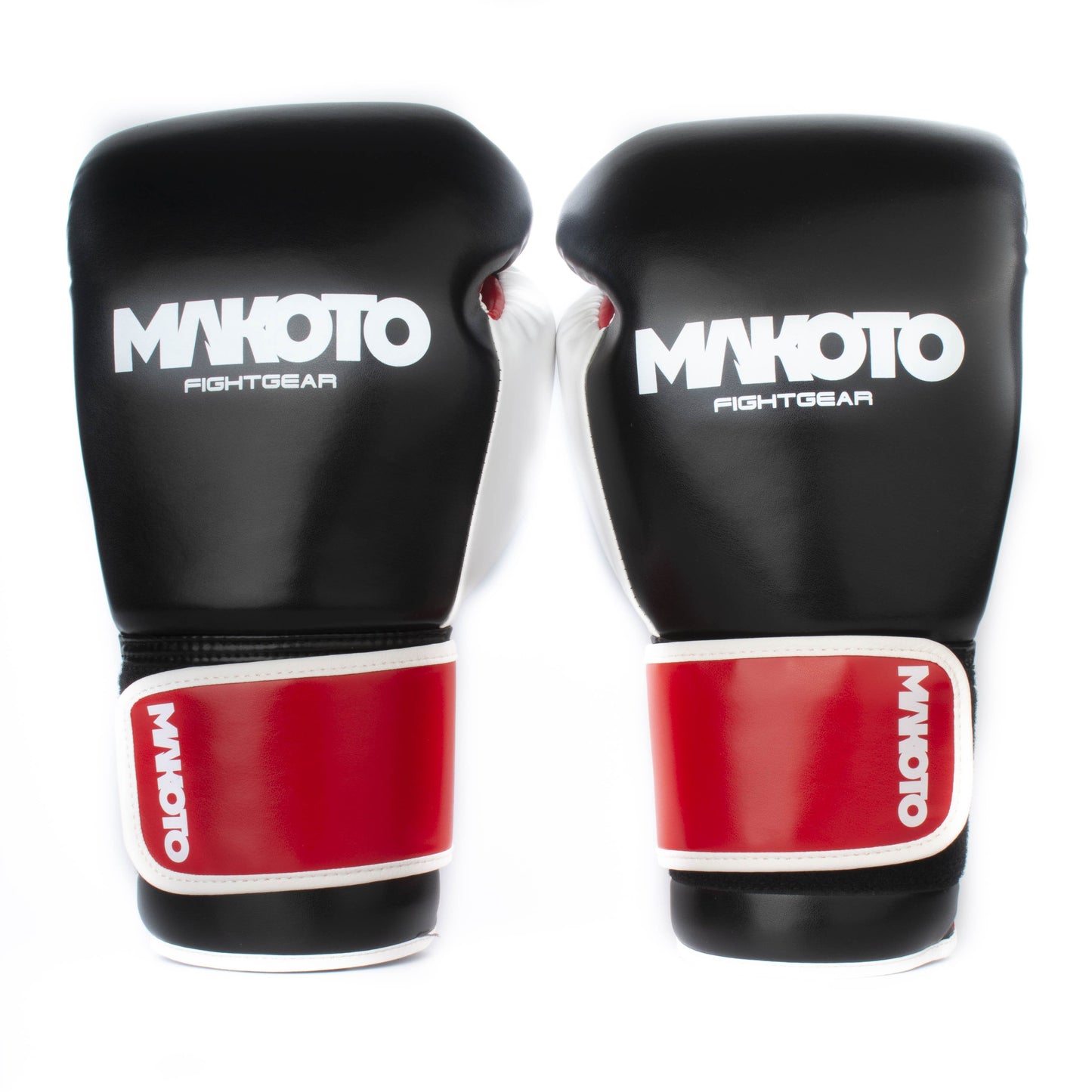 Guantes de Boxeo Makoto Basic - Negro/Rojo/Blanco - 100% Poliuretano