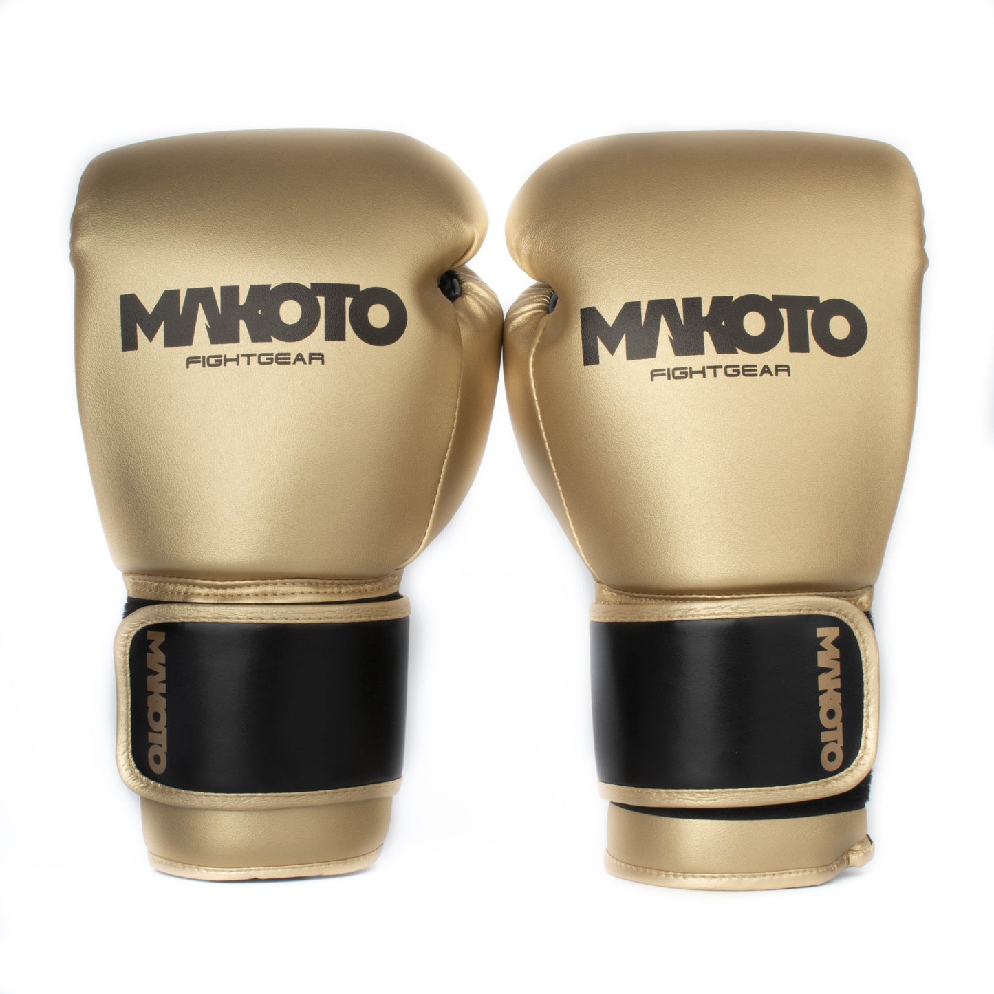 Guantes de Boxeo Makoto Basic - Dorado/Negro - 100% Poliuretano