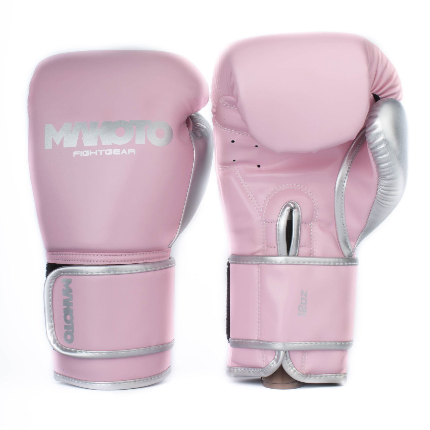 Guantes de Boxeo Makoto Basic - Rosado/Plata - 100% Poliuretano