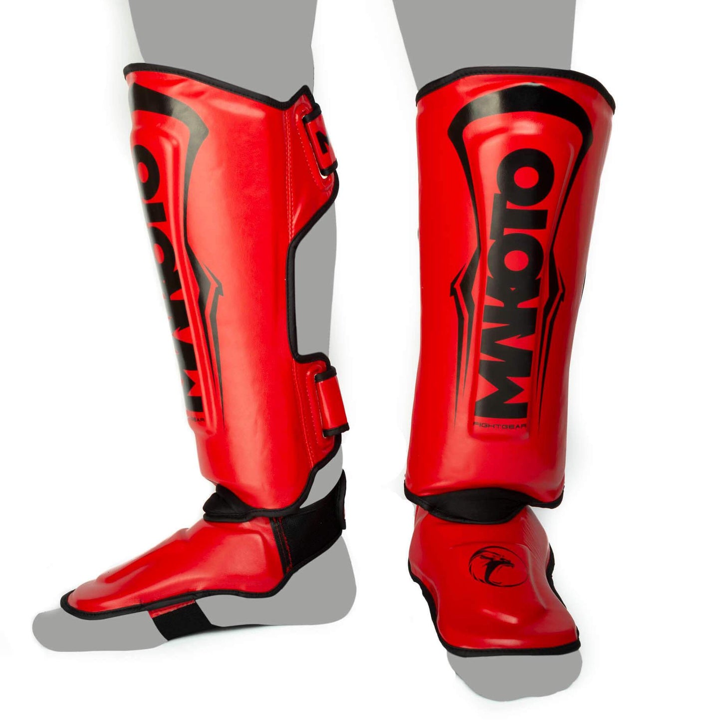 Canilleras de Muay Thai Makoto M1 Rojo - 100% Poliuretano