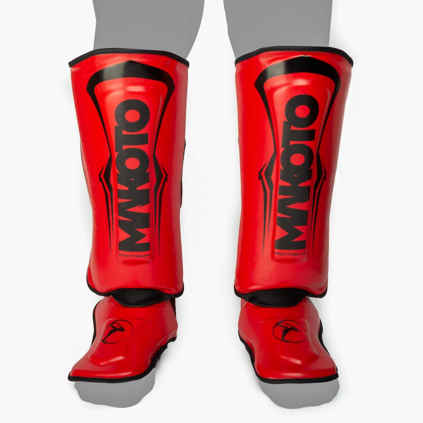 Canilleras de Muay Thai Makoto M1 Rojo - 100% Poliuretano